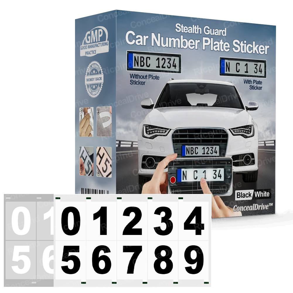 ConcealDrive™ Stealth Guard Car Number Plate Sticker