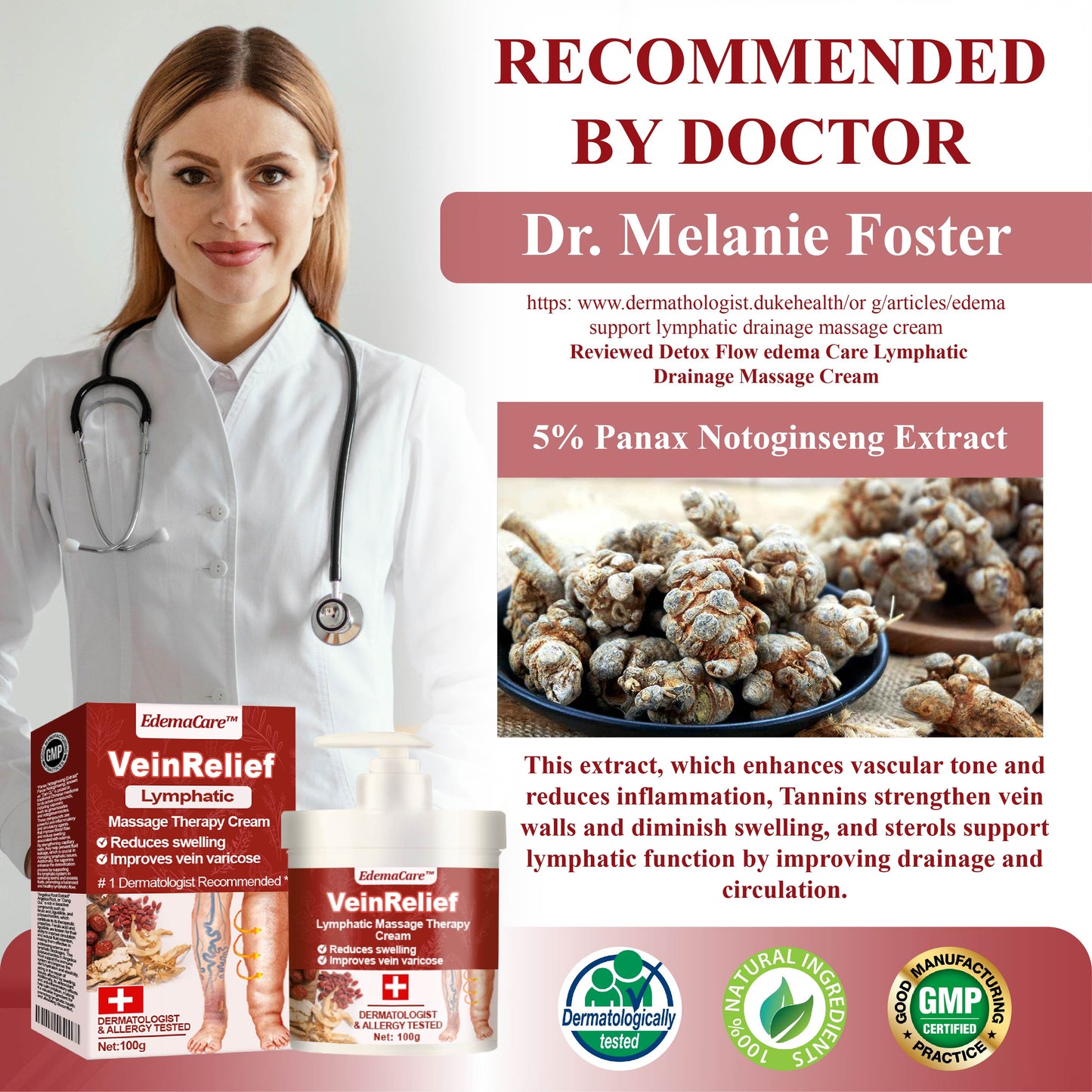 EdemaCare™ VeinRelief Lymphatic Massage Therapy Cream 2