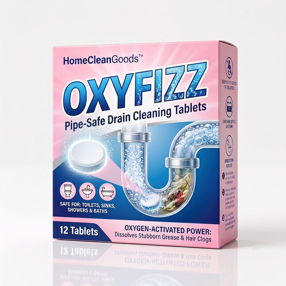 HomeCleanGoods™ OxyFizz Pipe-Safe Drain Cleaning Tablets