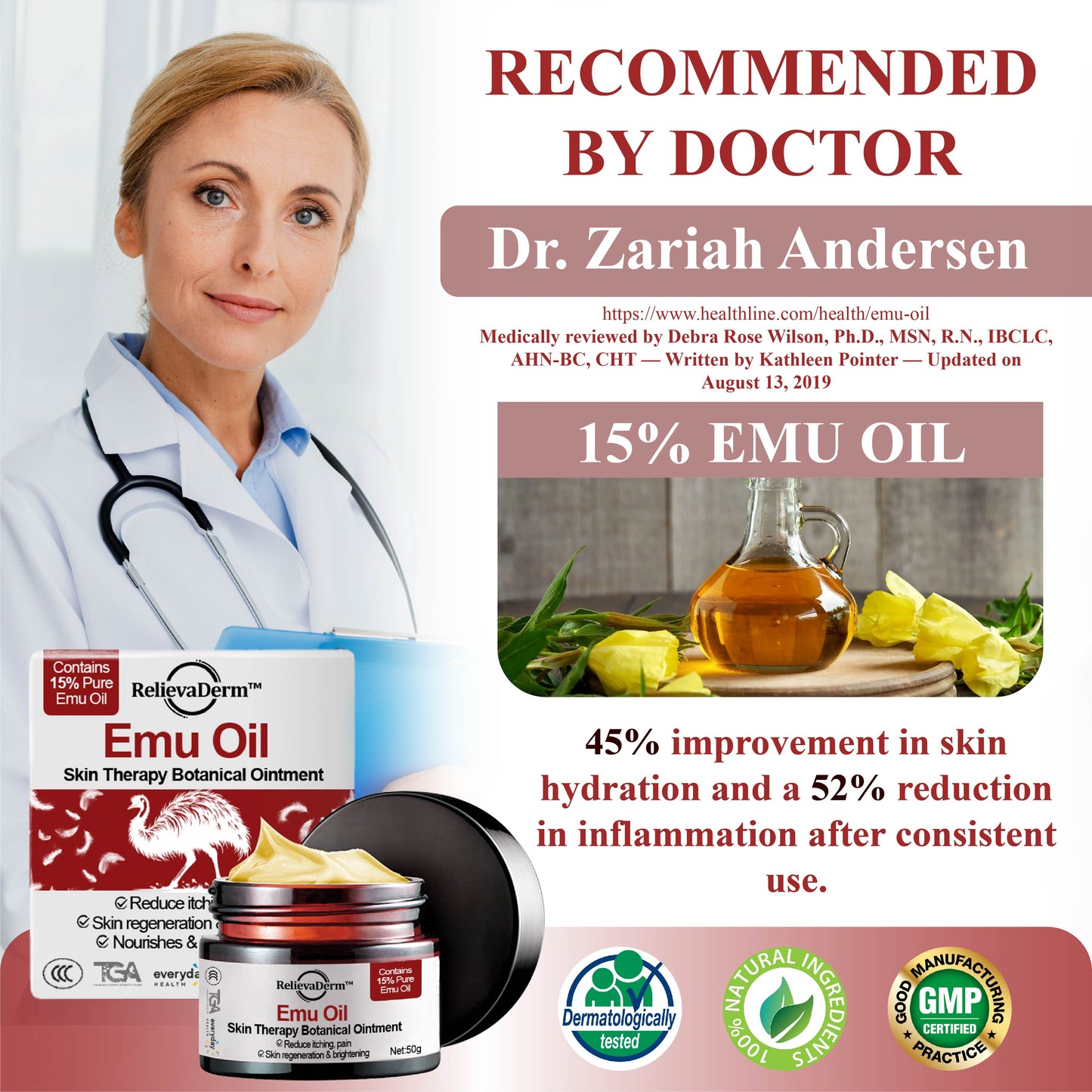 RelievaDerm™ Emu Oil Skin Therapy Botanical Ointment
