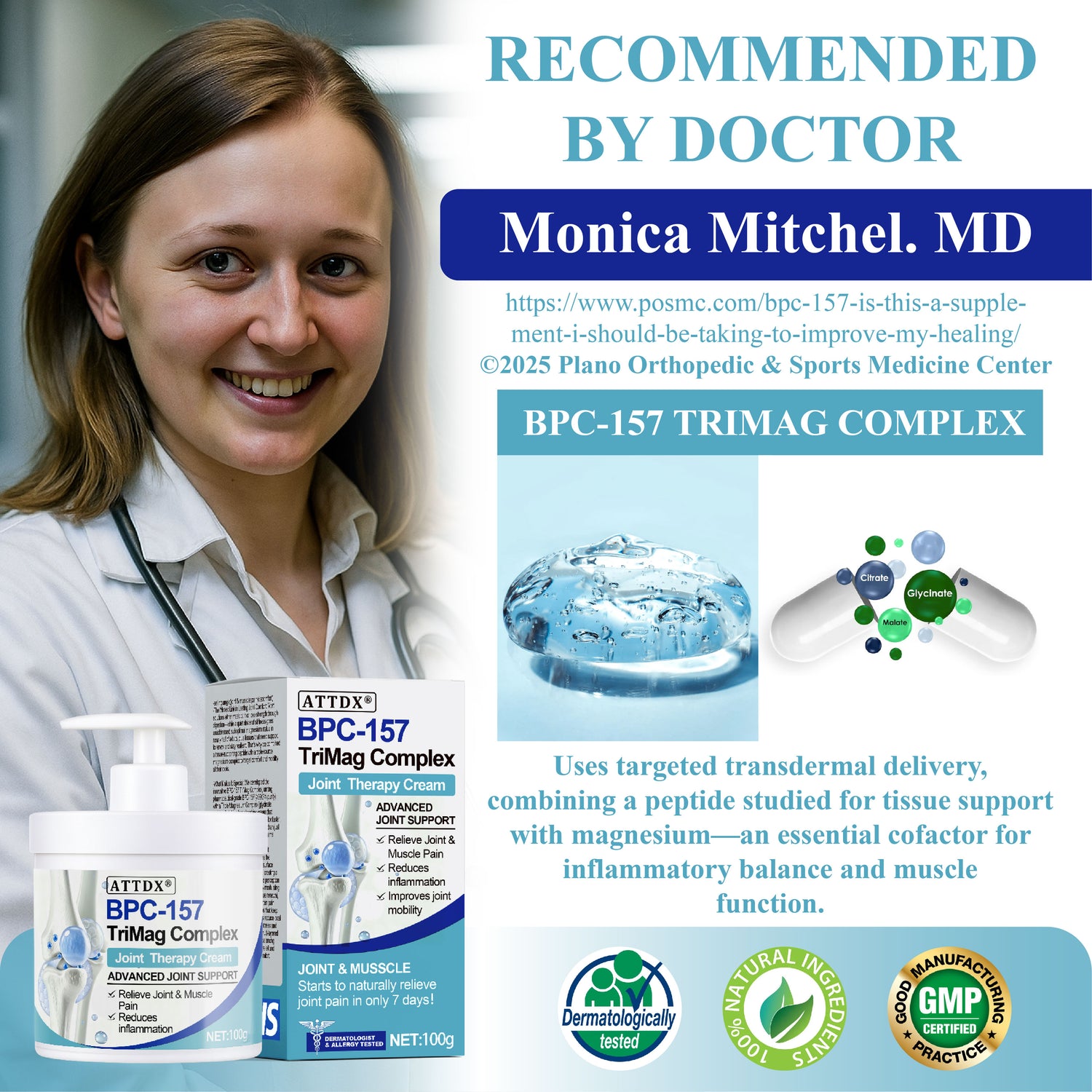 ATTDX BPC 157 TriMag Complex Joint Therapy Cream 01