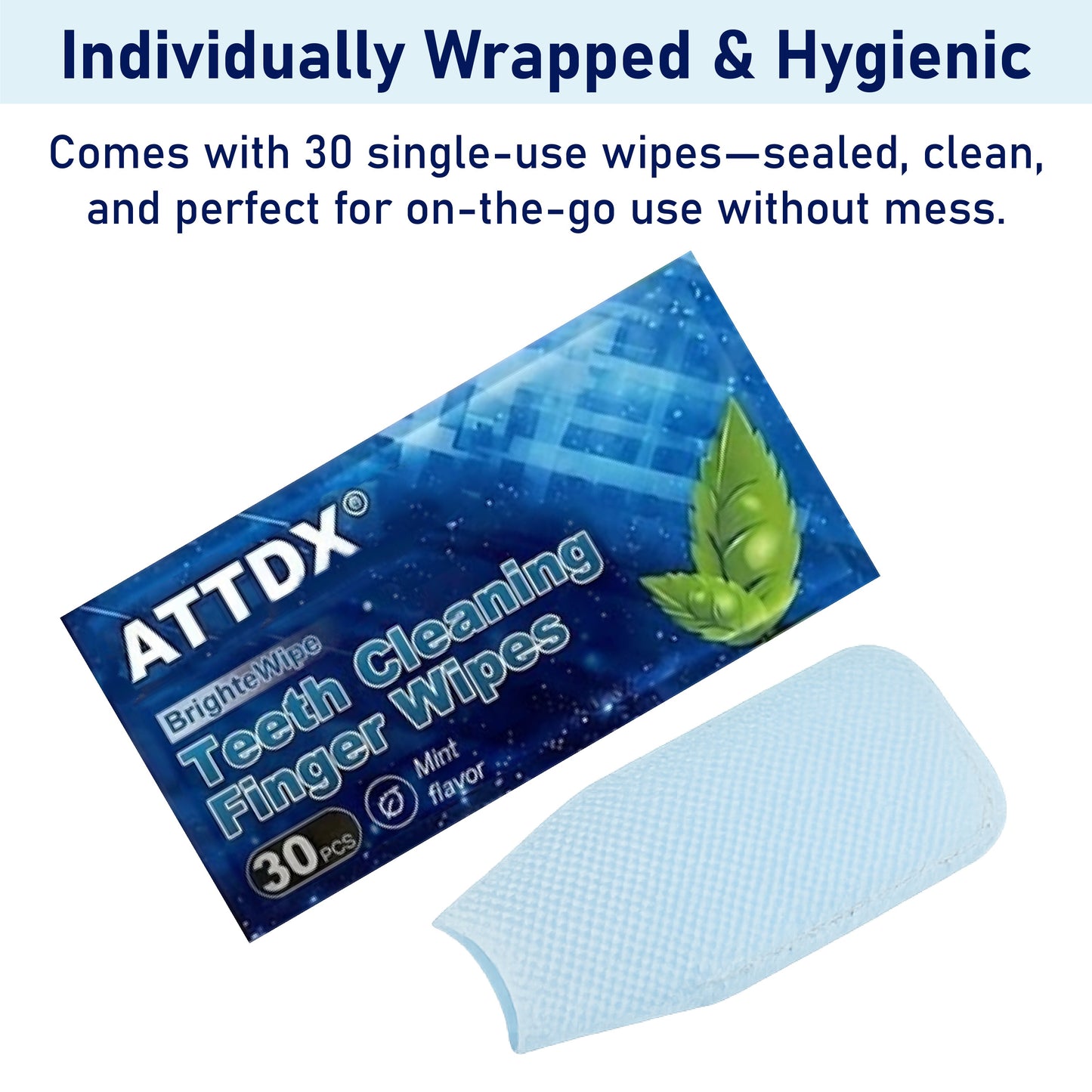 ATTDX® BrighteWipe Teeth Cleaning Finger Wipes