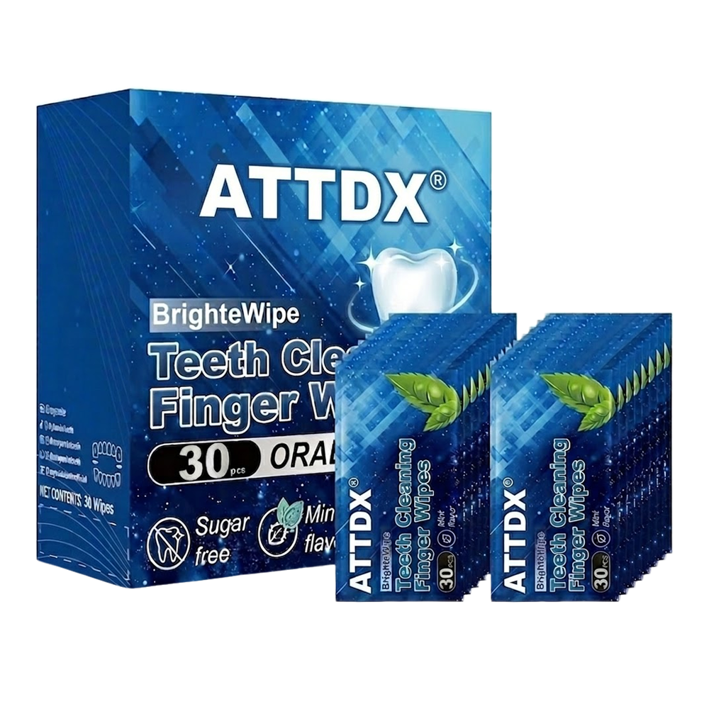 ATTDX® BrighteWipe Teeth Cleaning Finger Wipes