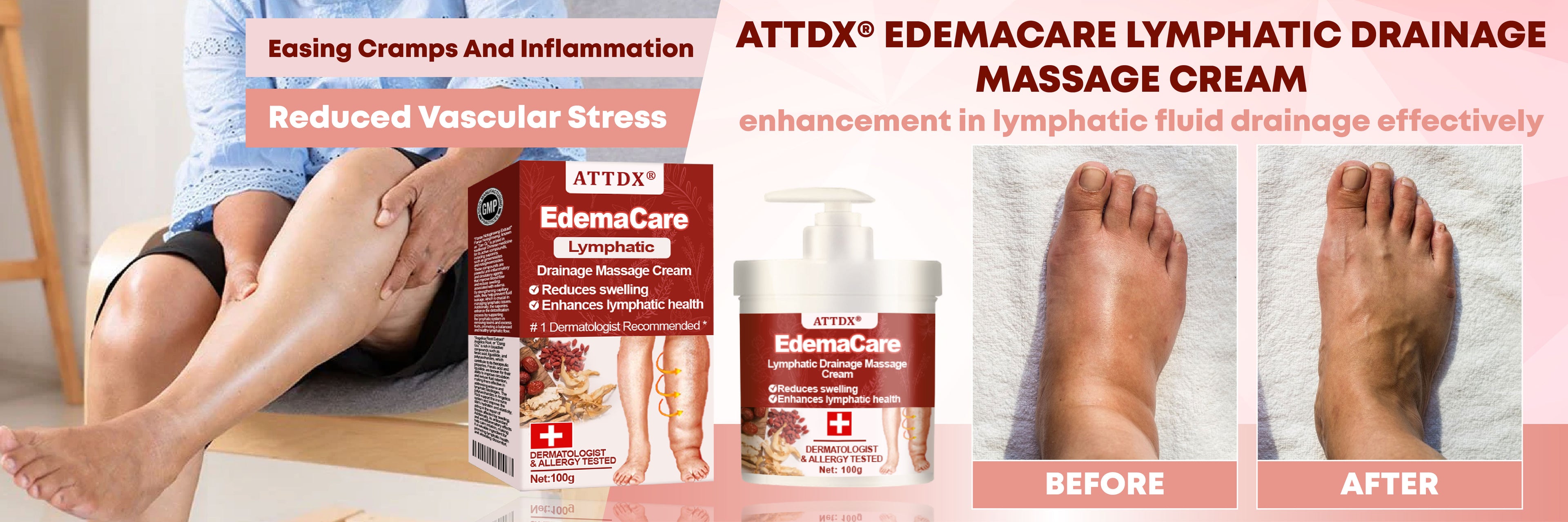 ATTDX® EdemaCare Lymphatic Drainage Massage Cream image ATTDX® EdemaCare Lymphatic Drainage Massage Cream