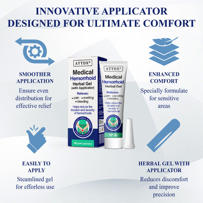 ATTDX® Medical Hemorrhoid Herbal Gel with Applicator