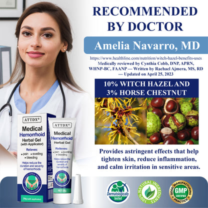 ATTDX® Medical Hemorrhoid Herbal Gel with Applicator