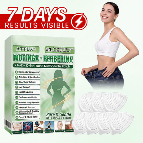 ATTDX® Moringa · Berberine + NAD+ 10-in-1 Nano Microneedle Patch