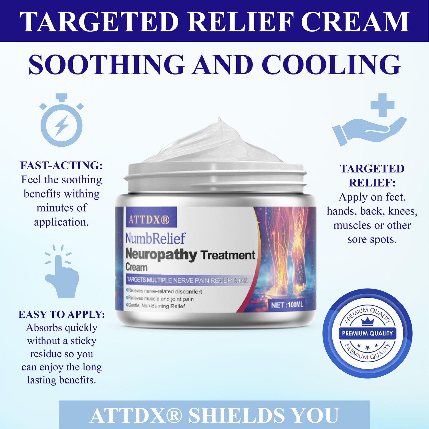 ATTDX® NumbRelief Neuropathy Treatment Cream 25 ATTDX® NumbRelief Neuropathy Treatment Cream