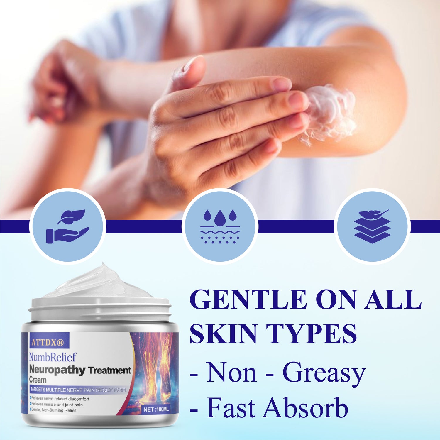 ATTDX® NumbRelief Neuropathy Treatment Cream 24 ATTDX® NumbRelief Neuropathy Treatment Cream