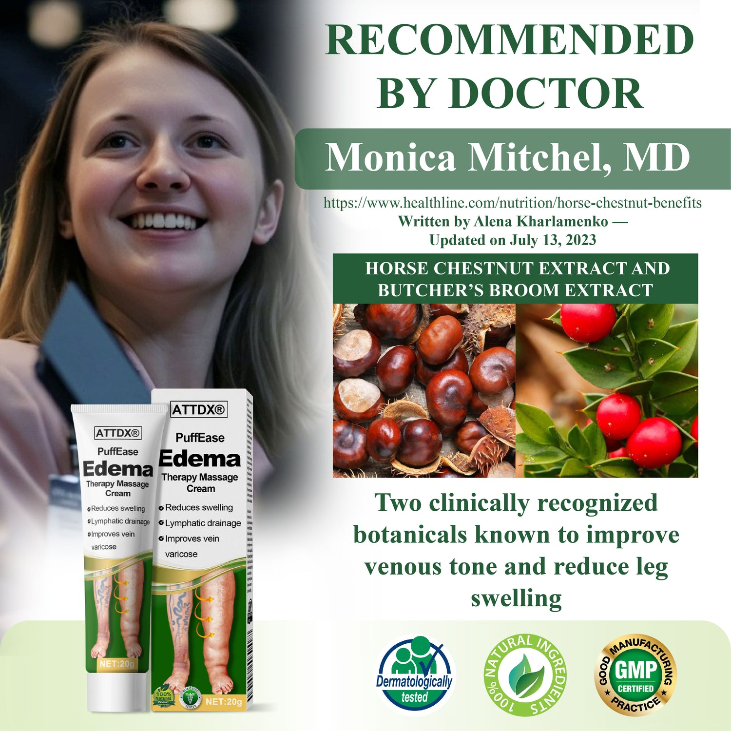 ATTDX® PuffEase Edema Therapy Massage Cream 14 ATTDX® PuffEase Edema Therapy Massage Cream