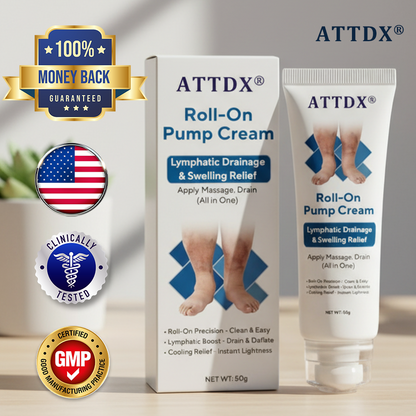 ATTDX® Roll-On Pump Cream for Lymphatic Drainage & Swelling Relief