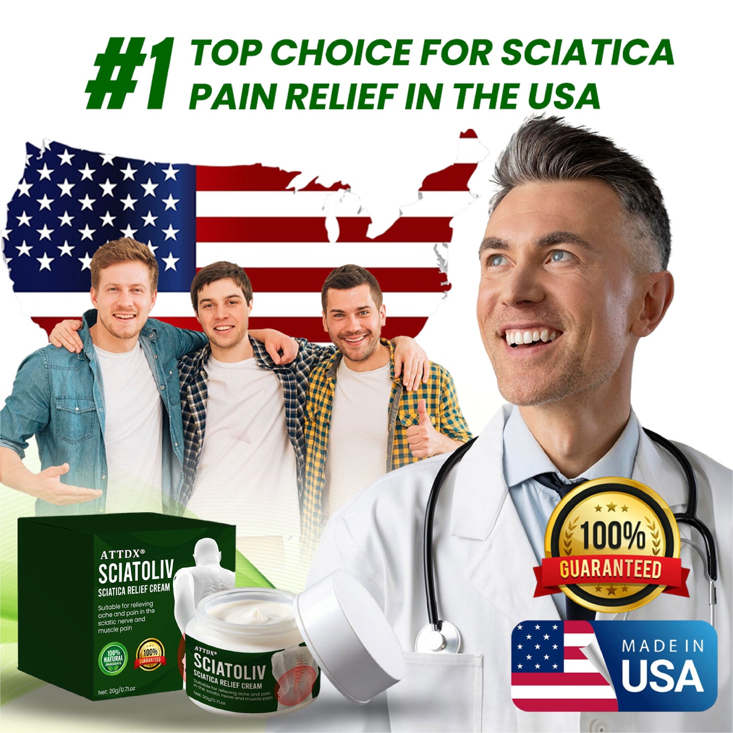ATTDX® Sciatoliv Sciatica Relief Cream