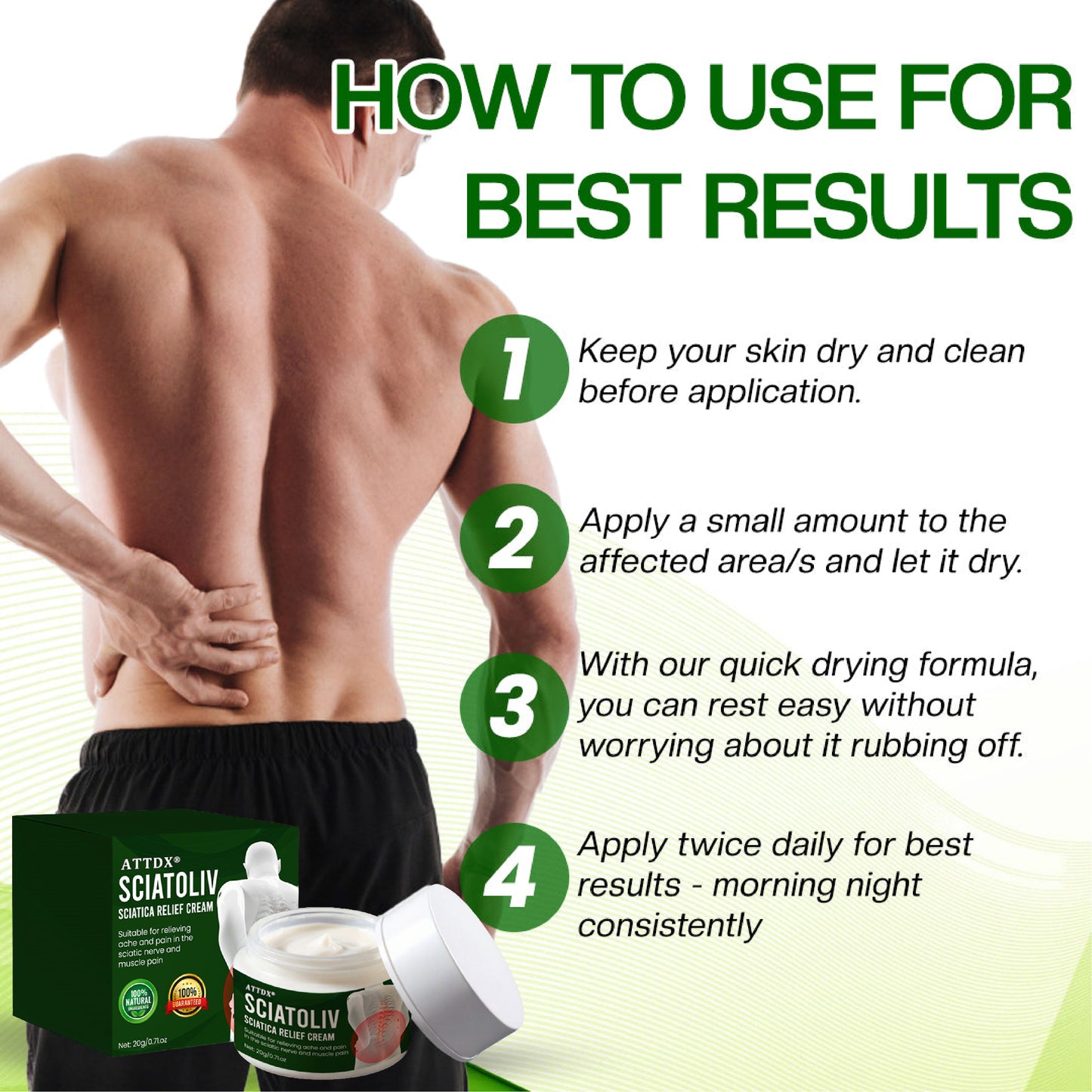 ATTDX® Sciatoliv Sciatica Relief Cream