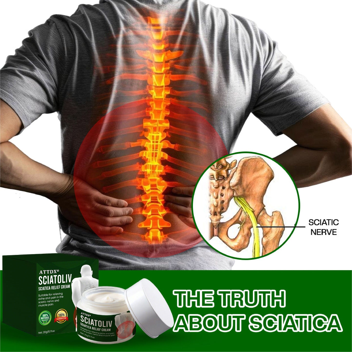 ATTDX® Sciatoliv Sciatica Relief Cream