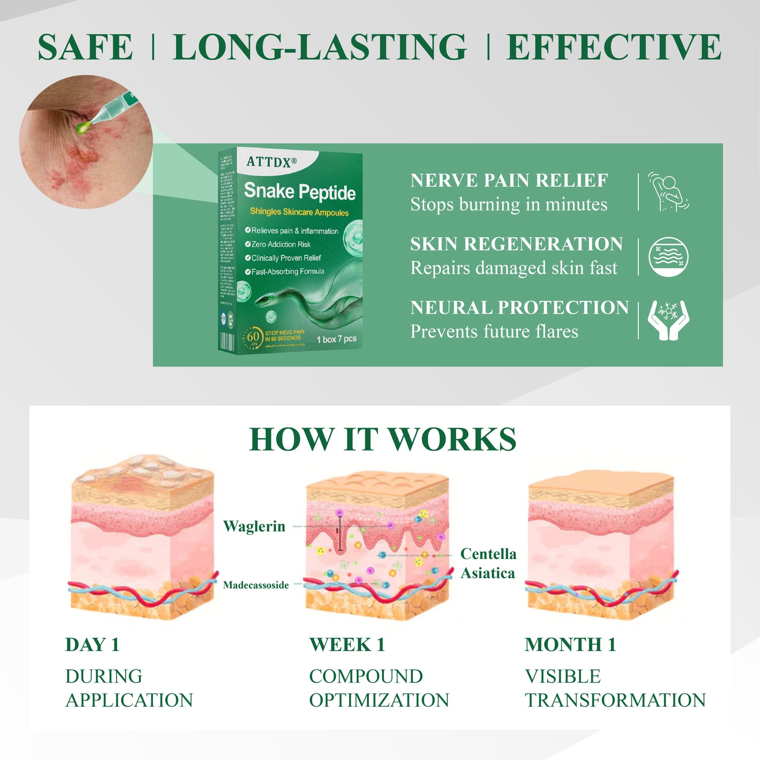 ATTDX® Snake Peptide Shingles Skincare Ampoules 25 ATTDX® Snake Peptide Shingles Skincare Ampoules