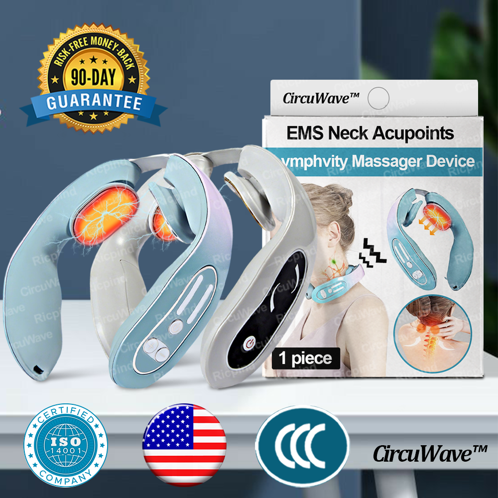 CircuWave™ EMS Neck Acupoints Lymphvity Massager Device