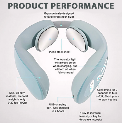 CircuWave™ EMS Neck Acupoints Lymphvity Massager Device