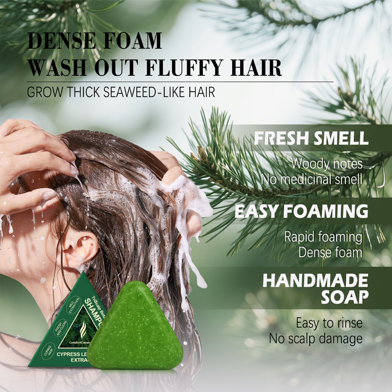 ComfortCornerUs™ TriScalp Botanical Shampoo Bar for Women