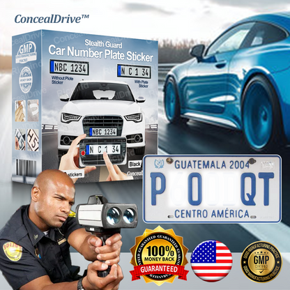 ConcealDrive™ Stealth Guard Car Number Plate Sticker
