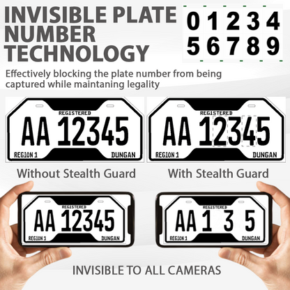 ConcealDrive™ Stealth Guard Car Number Plate Sticker
