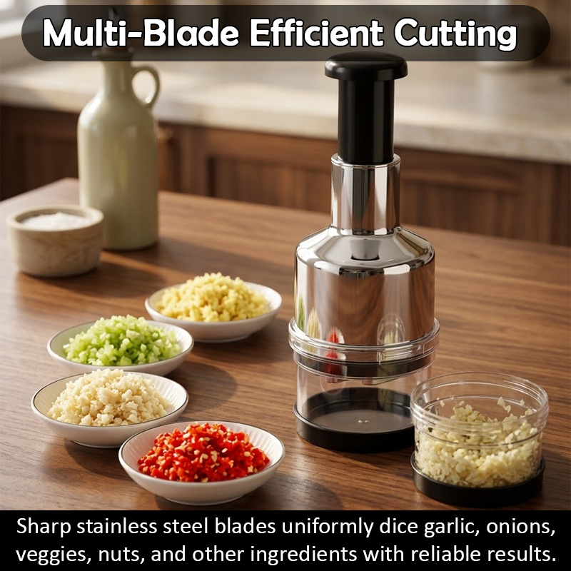 HomeCleanGoods™ QuickChop Press Chopper