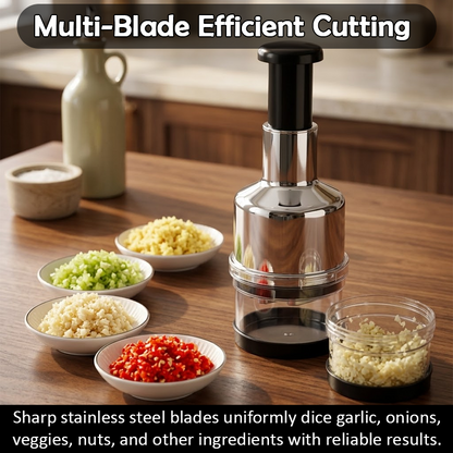 HomeCleanGoods™ QuickChop Press Chopper