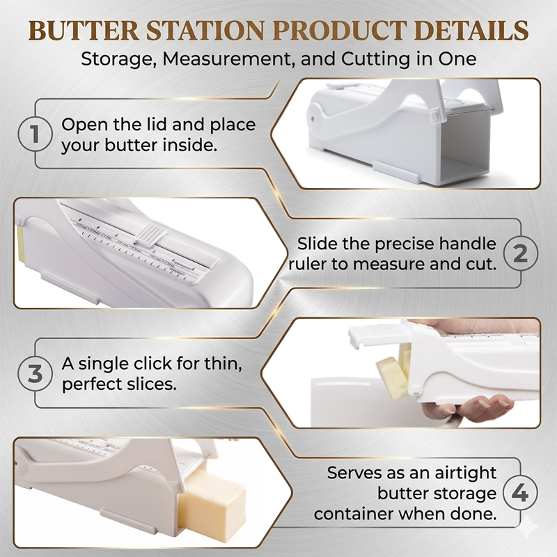 HomeCleanGoods™ SmartSlice Adjustable Butter Cutter Box