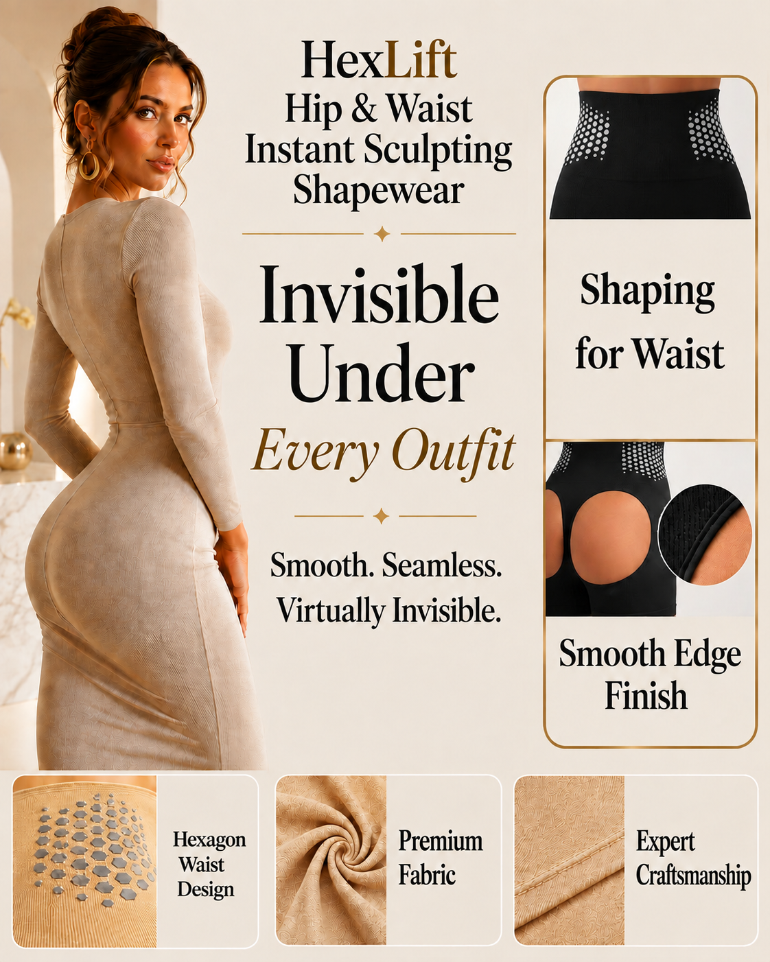 Next2Comfort™ HexLift Hip & Waist Instant Sculpting Shapewear