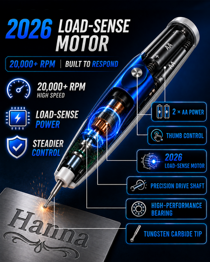HiFiveGo™ TorqueScribe 20K Load-Sense Electric Engraving Pen