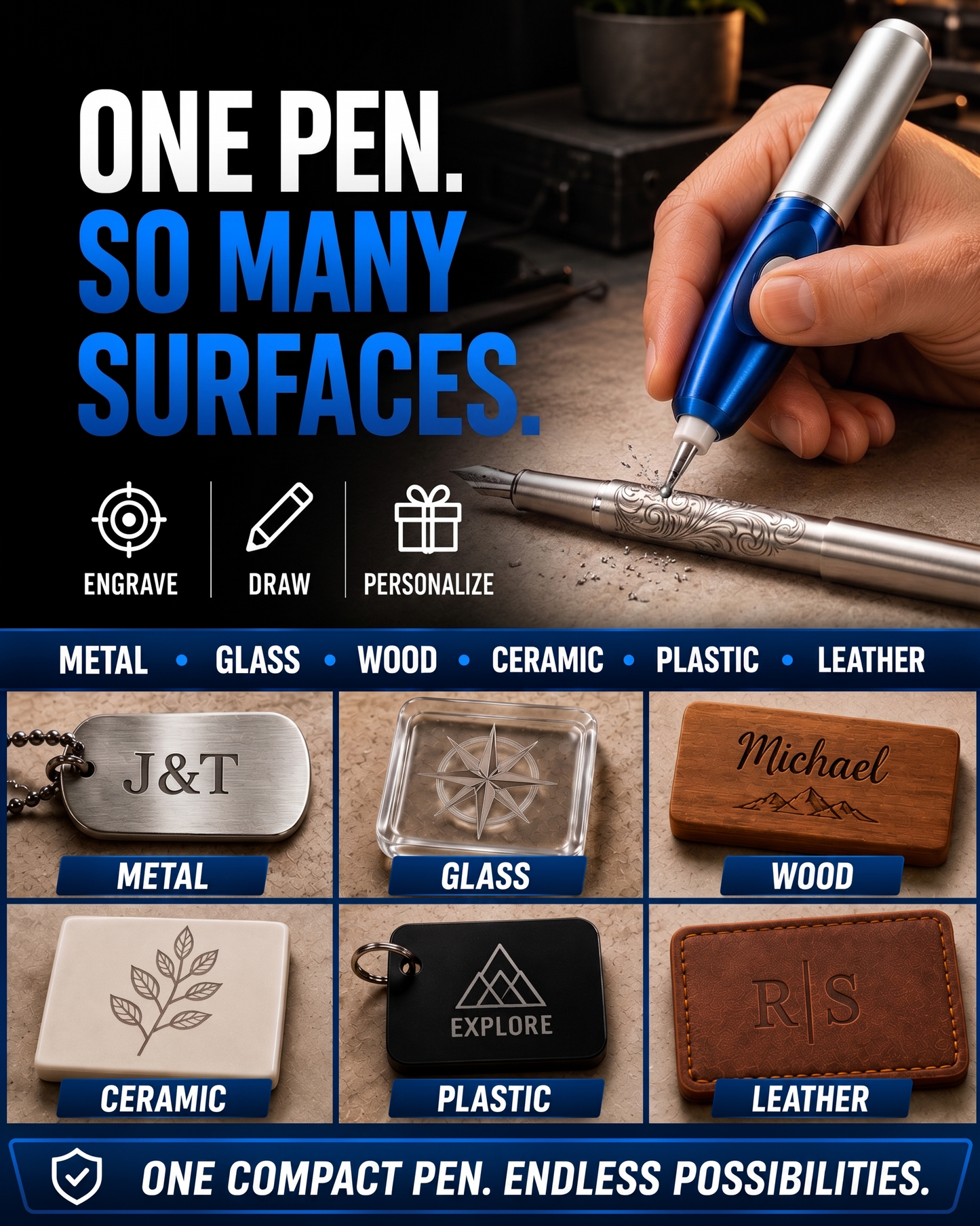 HiFiveGo™ TorqueScribe 20K Load-Sense Electric Engraving Pen