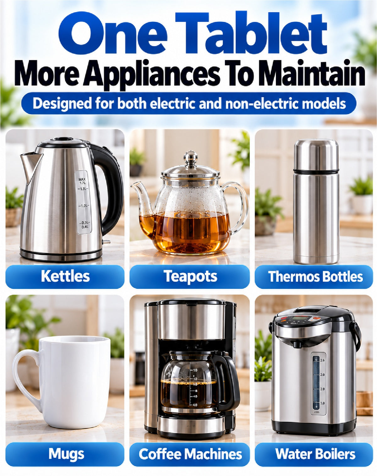 HomeCleanGoods™ AquaFizz Multi-Appliance Limescale & Stain Descaling Tablets