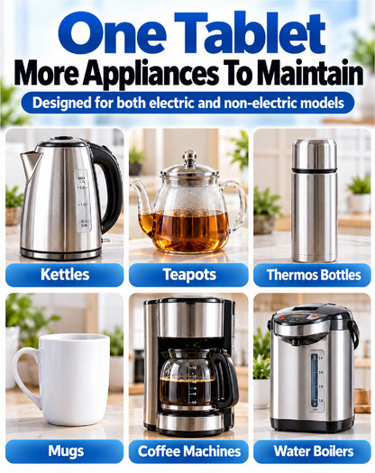 HomeCleanGoods™ AquaFizz Multi-Appliance Limescale & Stain Descaling Tablets