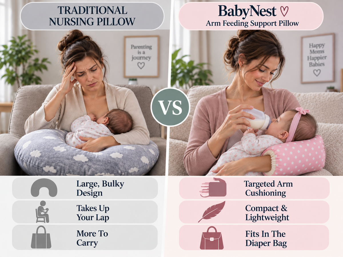 HomeCleanGoods™ BabyNest Cozy Cradle Arm Feeding Support Pillow