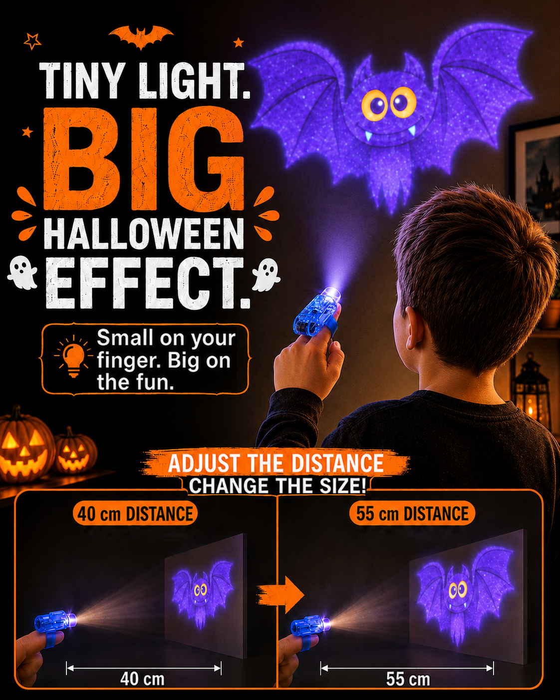 HomeCleanGoods™ BooPlay Halloween Mini Finger Projector Lights