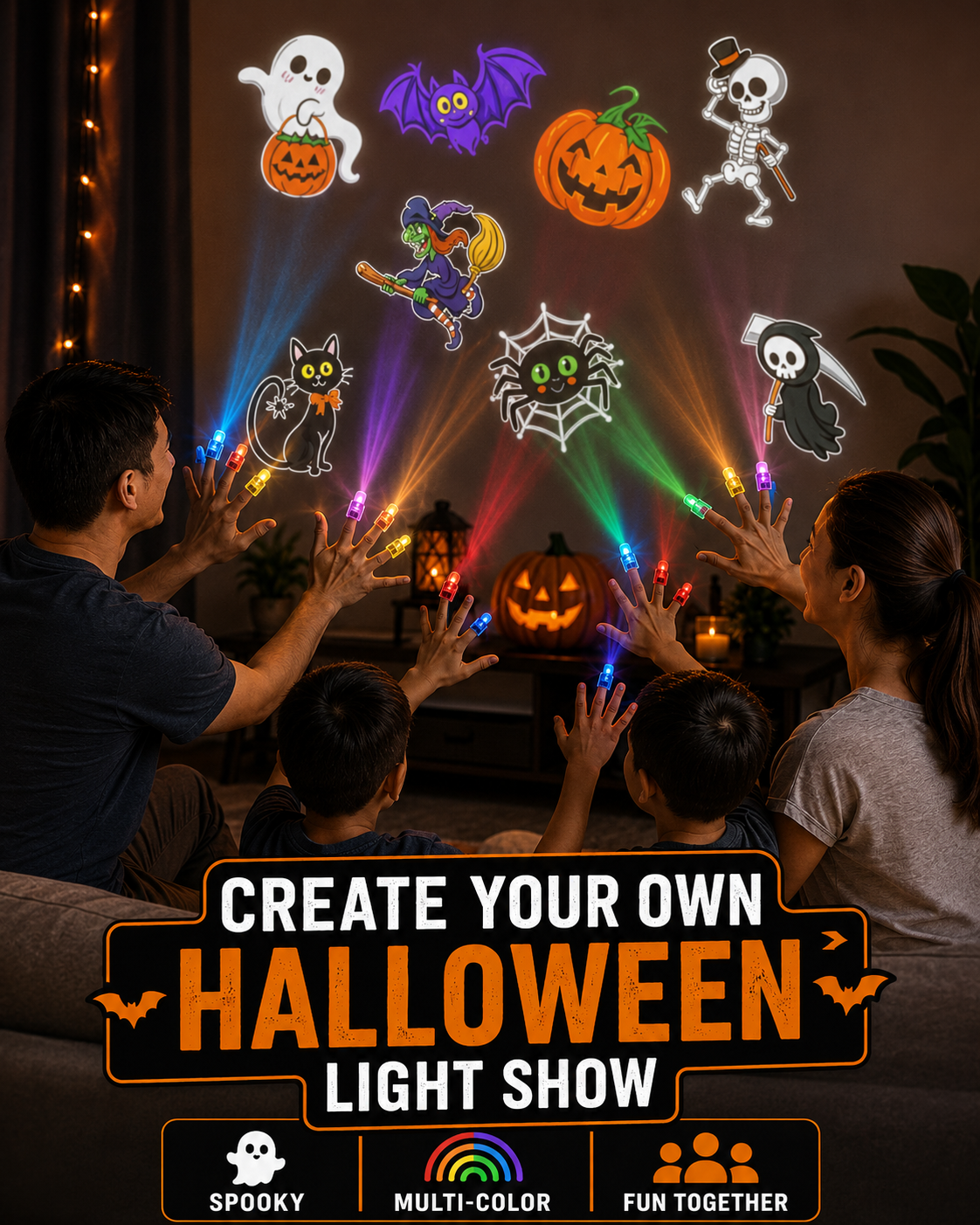 HomeCleanGoods™ BooPlay Halloween Mini Finger Projector Lights