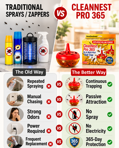HomeCleanGoods™ CleanNest Pro 365 Fly & Multi-Pest Bait Trap