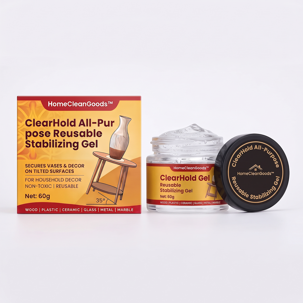HomeCleanGoods™ ClearHold All-Purpose Reusable Stabilizing Gel