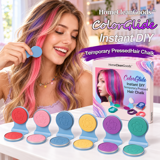 HomeCleanGoods™ ColorGlide Instant DIY Temporary Pressed Hair Chalk