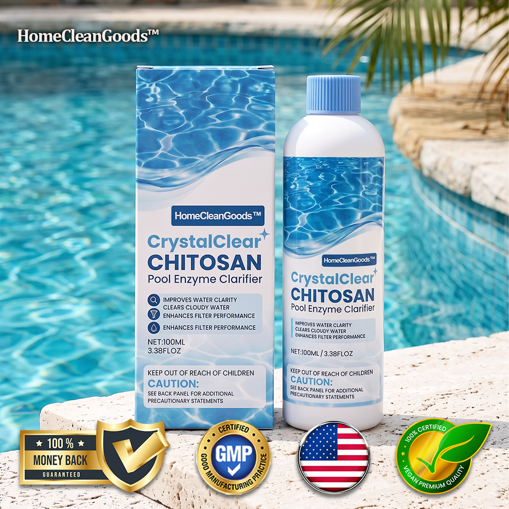 HomeCleanGoods™ CrystalClear Chitosan Pool Enzyme Clarifier