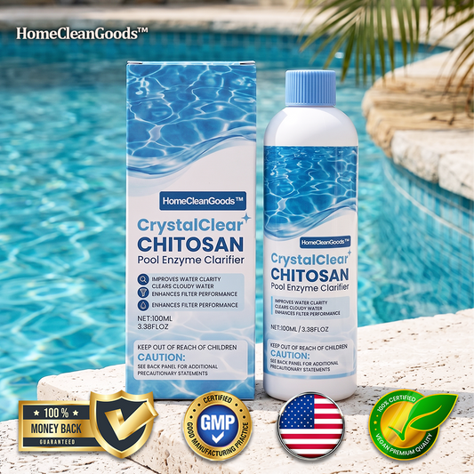 HomeCleanGoods™ CrystalClear Chitosan Pool Enzyme Clarifier