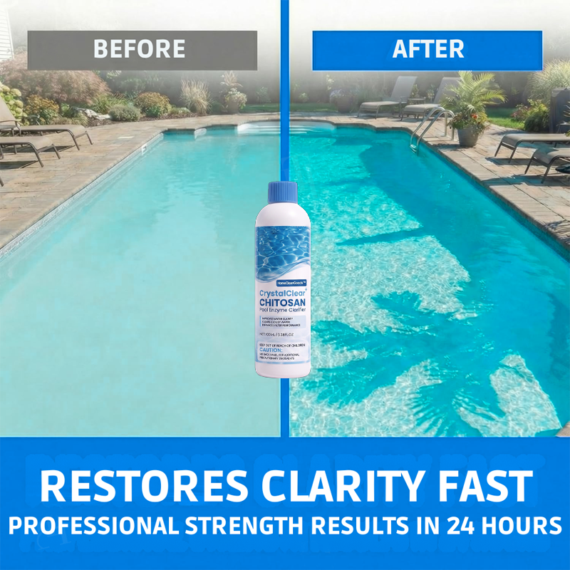 HomeCleanGoods™ CrystalClear Chitosan Pool Enzyme Clarifier