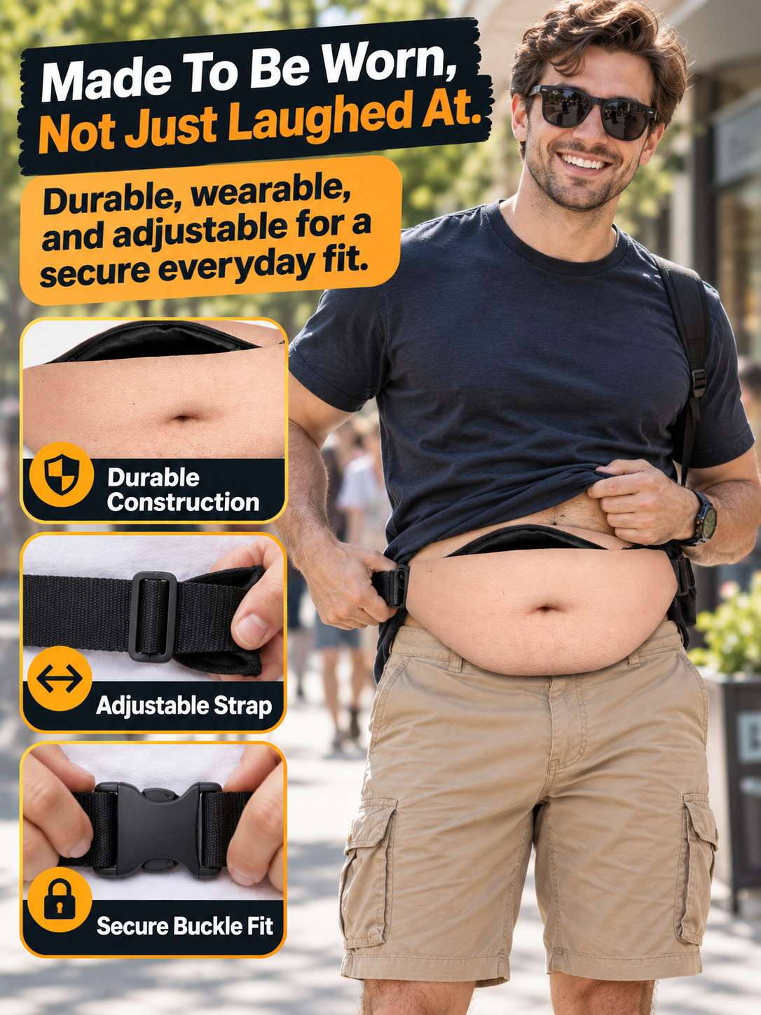 HomeCleanGoods™ DadBod Big Belly Illusion Storage Fanny Pack