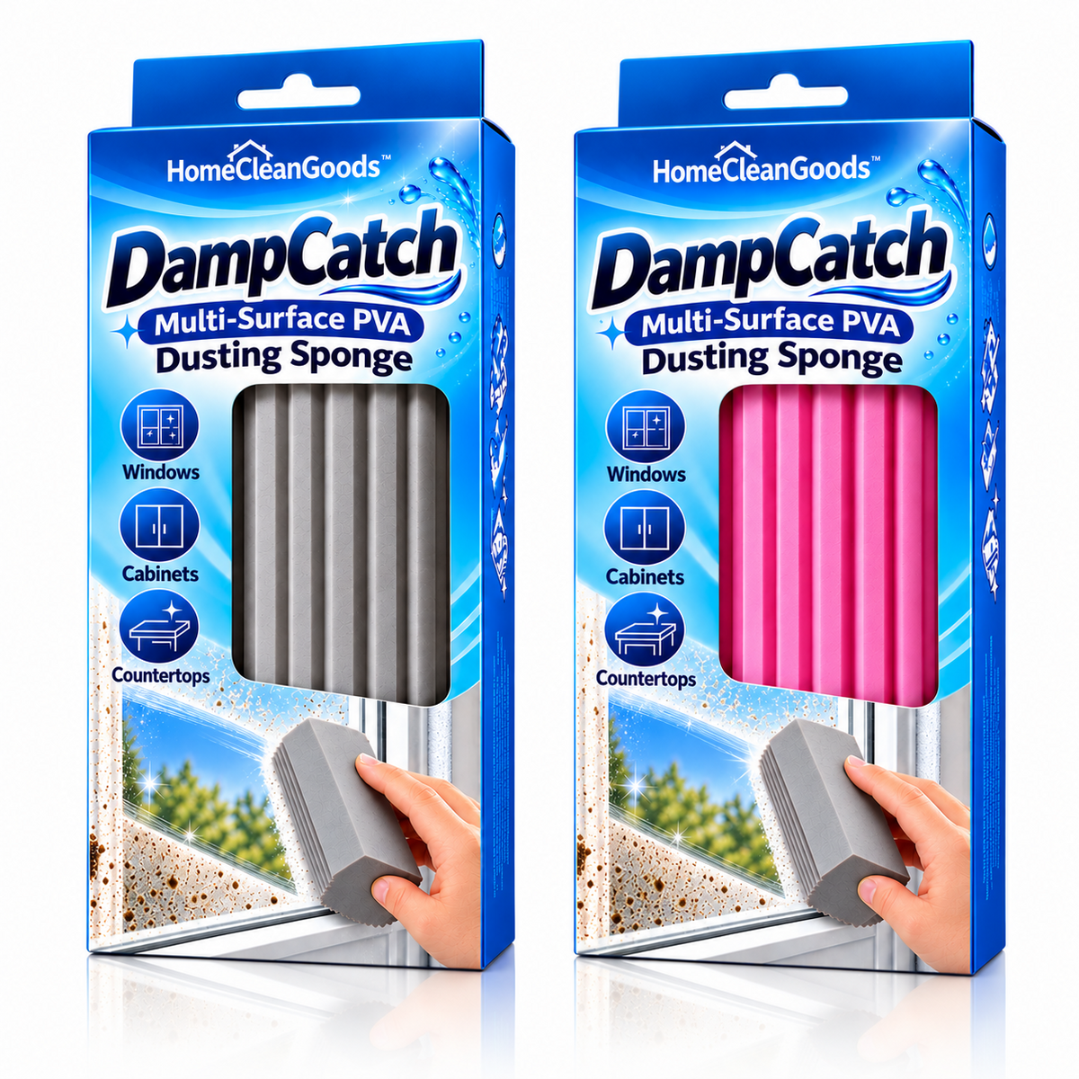 HomeCleanGoods™ DampCatch Multi-Surface PVA Dusting Sponge