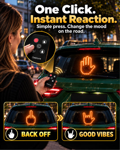 HomeCleanGoods™ DriveMoji Remote Hand Gesture Car LED Light