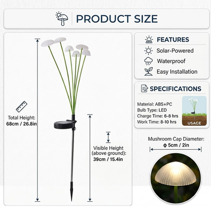 HomeCleanGoods™ FairyGlow Solar Mushroom Pest Repeller