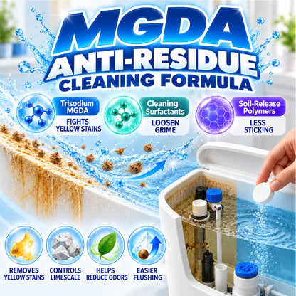 HomeCleanGoods™ FlushRepel Anti-Residue Deodorizing Toilet Tank Tablets