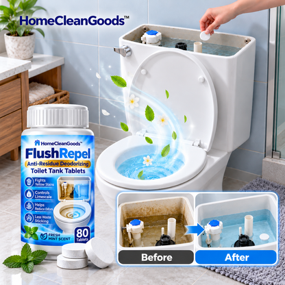HomeCleanGoods™ FlushRepel Anti-Residue Deodorizing Toilet Tank Tablets