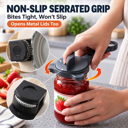 HomeCleanGoods™ GripLever 4-in-1 Adjustable 3-Claw Jar Opener