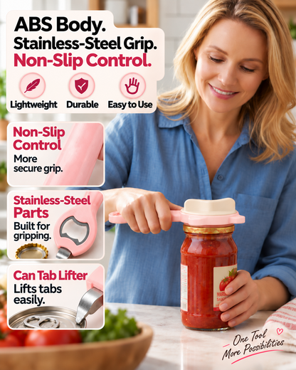 HomeCleanGoods™ GripLever 4-in-1 Adjustable 3-Claw Jar Opener