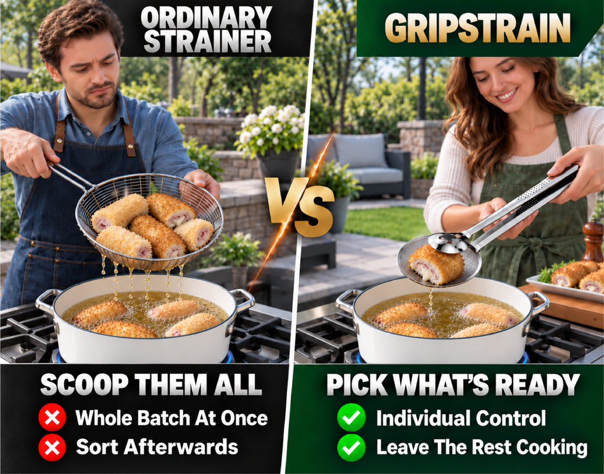HomeCleanGoods™ GripStrain 2-in-1 Kitchen Strainer Tong